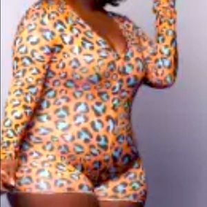 Cheetah print onesie